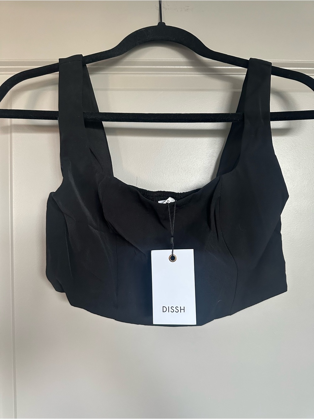 Dissh Black Cropped Tank Top